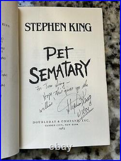 Pet Sematary SIGNED by STEPHEN KING First Edition 1st Printing 1983