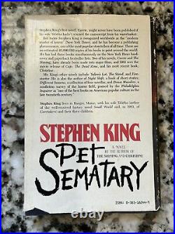 Pet Sematary SIGNED by STEPHEN KING First Edition 1st Printing 1983