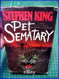 Pet Sematary by Stephen King SIGNED 1983 First Edition First Printing HC DJ
