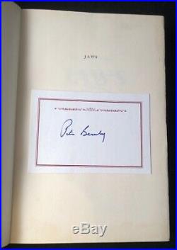 Peter BENCHLEY / JAWS STATED FIRST EDITION with SIGNED BOOKPLATE 1974