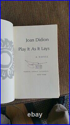 Play it as it Lays by Joan Didion signed 1st edition/1st printing