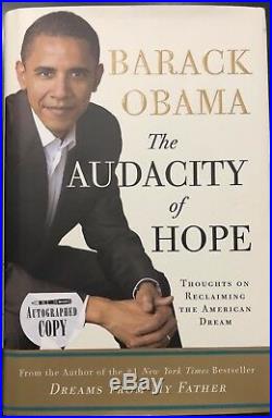 President Barack Obama Signed Audacity Of Hope Book PSA Letter COA 1st Edition
