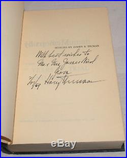 President Harry Truman Autographed Memoirs Books First Edition Both Signed
