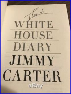 President Jimmy Carter Autographed Signed Book White House Diary First Edition