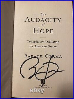 President-USA. Barack Obama, The Audacity of Hope. Signed Copy