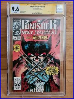 Punisher War Journal #6 CGC SS 9.6 1989 Signed Jim Lee 1st Wolverine Battle
