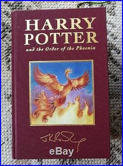 RARE Signed Harry Potter Deluxe First Edition 6 Book fabric hardback JK Rowling