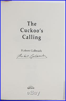 ROBERT GALBRAITH (J. K. ROWLING) The Cuckoo's Calling SIGNED FIRST EDITION