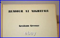 Rare Graham Greene Rumour At Nightfall 1st US Edition + Signed Postcard