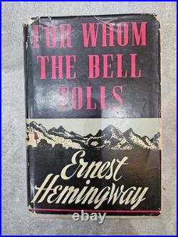Rare Indian 1st Edition of For Whom the Bell Tolls signed by Ernest Hemingway