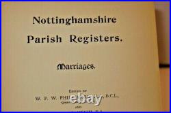 Rare Ltd Ed Nottinghamshire Parish Registers Marriages 1898