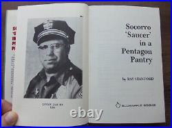 Rare SIGNED 1976 1st Edition SOCORRO'SAUCER' IN A PENTAGON PANTRY Ray Stanford