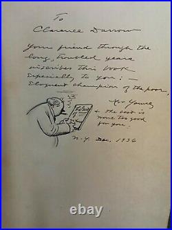 Rare Signed 1936 The Best of Art Young First Edition Clarence Darrow