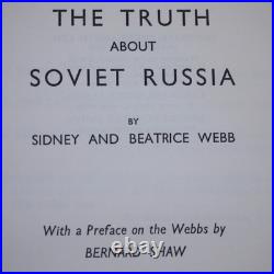 Rare Signed Beatrice Webb The Truth Behind Soviet Russia First Edition 1942 Rare Signed Beatrice Webb The Truth Behind Soviet Russia First Edition 1942