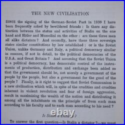 Rare Signed Beatrice Webb The Truth Behind Soviet Russia First Edition 1942