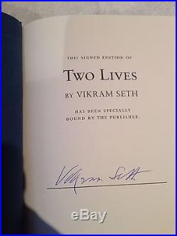 Rare Special Bound Signed First US Edition Vikram Seth Two Lives Hardback
