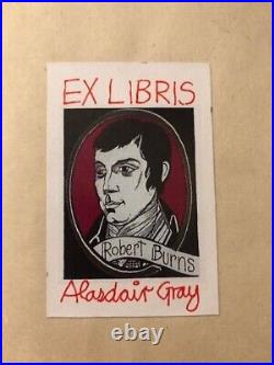 Rare and important ROBERT BURNS FIRST EDITION, ex libris ALASDAIR GRAY
