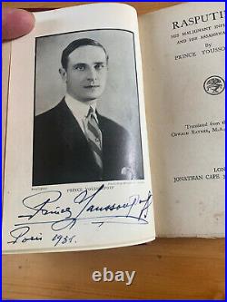 Rasputin, Signed by Prince Felix Youssoupoff, 1927, First edition/1st