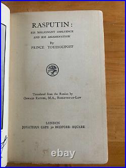 Rasputin, Signed by Prince Felix Youssoupoff, 1927, First edition/1st