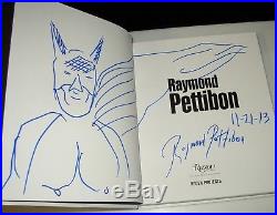Raymond Pettibon Signed First Edition With Batman Drawing Black Flag Poster Art