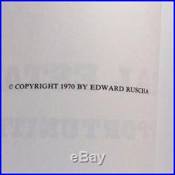 Real Estate Opportunities First Edition Signed By Ed Ruscha