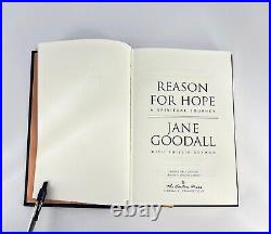 Reason for Hope SIGNED FIRST EDITION by JANE GOODALL #1375/1400 Easton Press JLG