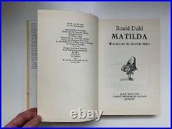 Roald Dahl Matilda First Edition 1988 SIGNED & INSCRIBED BOOK