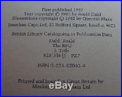 Roald Dahl The BFG First UK Edition SIGNED and INSCRIBED 1982 Cape