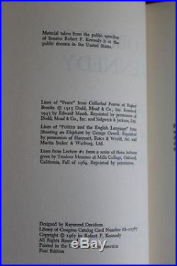 Robert F. Kennedy (1967)'To Seek a Newer World', SIGNED first edition
