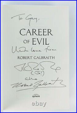 Robert Galbraith Career of Evil First Edition Signed & Inscribed