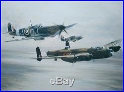 Robert Taylor 1st Edition Print Memorial Flight Signed By 3 Fighter Plane Pilots