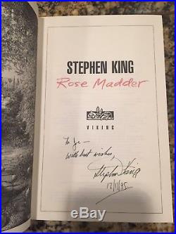 Rose Madder, Signed First Edition Stephen King 1995 HC/DJ Excellent condition