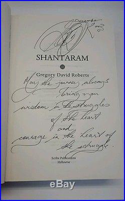 SHANTARAM True first edition SIGNED INSCRIBED 2003 Gregory David Roberts SCRIBE