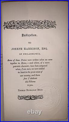 SIGNED, 1865, 1st, THOMAS BUCHANAN READ, SUMMER STORY, SHERIDAN'S RIDE, POEMS