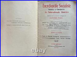 SIGNED, 1912, Encyclopedie Socialiste, First Edition, Compere-Morel, Rappoport