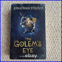 SIGNED 1st Edition The Golem's Eye by Jonathan Stroud Hardcover 2004