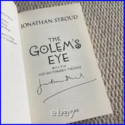 SIGNED 1st Edition The Golem's Eye by Jonathan Stroud Hardcover 2004