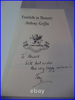 SIGNED 1st edition Footfalls in Memory anthony griffin autobiography book