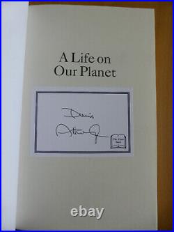 SIGNED A Life on Our Planet FIRST EDITION David Attenborough Bookplated 1st