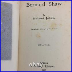 SIGNED Bernard Shaw Holbrook Jackson 1st FIRST EDITION 1907 Hardback Used