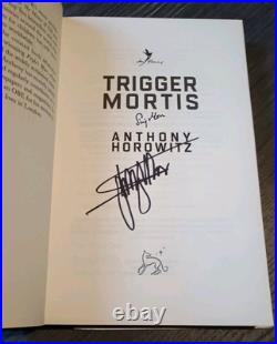 SIGNED By Stirling Moss & Anthony Horowitz Trigger Mortis 1st Edition Book Bond