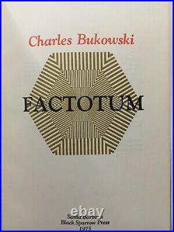 SIGNED Charles Bukowski Factotum First Edition