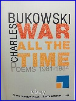 SIGNED Charles Bukowski War All The Time First Edition