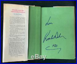 SIGNED Charlie Chocolate Factory FIRST EDITION book ROALD DAHL Willy Wonka