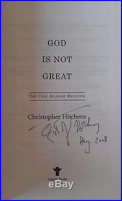 SIGNED Christopher Hitchens GOD IS NOT GREAT FIRST EDITION Hardback d/j 2007