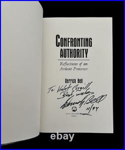SIGNED Confronting Authority HC DJ 1st/1st Derrick Bell 1994 Like New CRT VG+