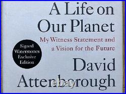 SIGNED David Attenborough A Life on Our Planet First Edition 1st Autograph