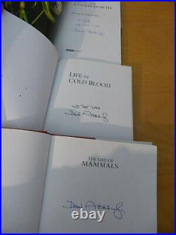 SIGNED David Attenborough Life On Earth Complete Set First Editions BBC Collins