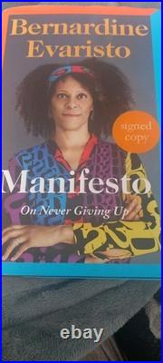 SIGNED EDITION Bernardine Evaristo Manifesto On Never Giving Up Hardback Book