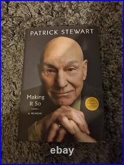 SIGNED EDITION Hardback Making It So A Memoir Book Patrick Stewart Autographed